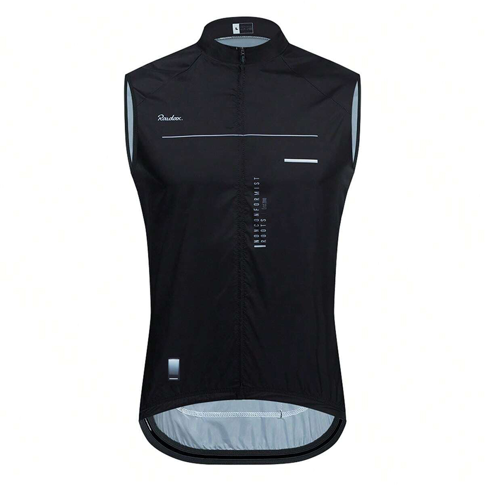 Mountain Biking Vest - Black Sleeveless Mesh Cycling Jersey Windproof