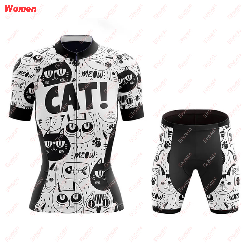 Cat Sleeveless Polyester Cycli - Mountain Biking Outfits Women ulasan dan harga
