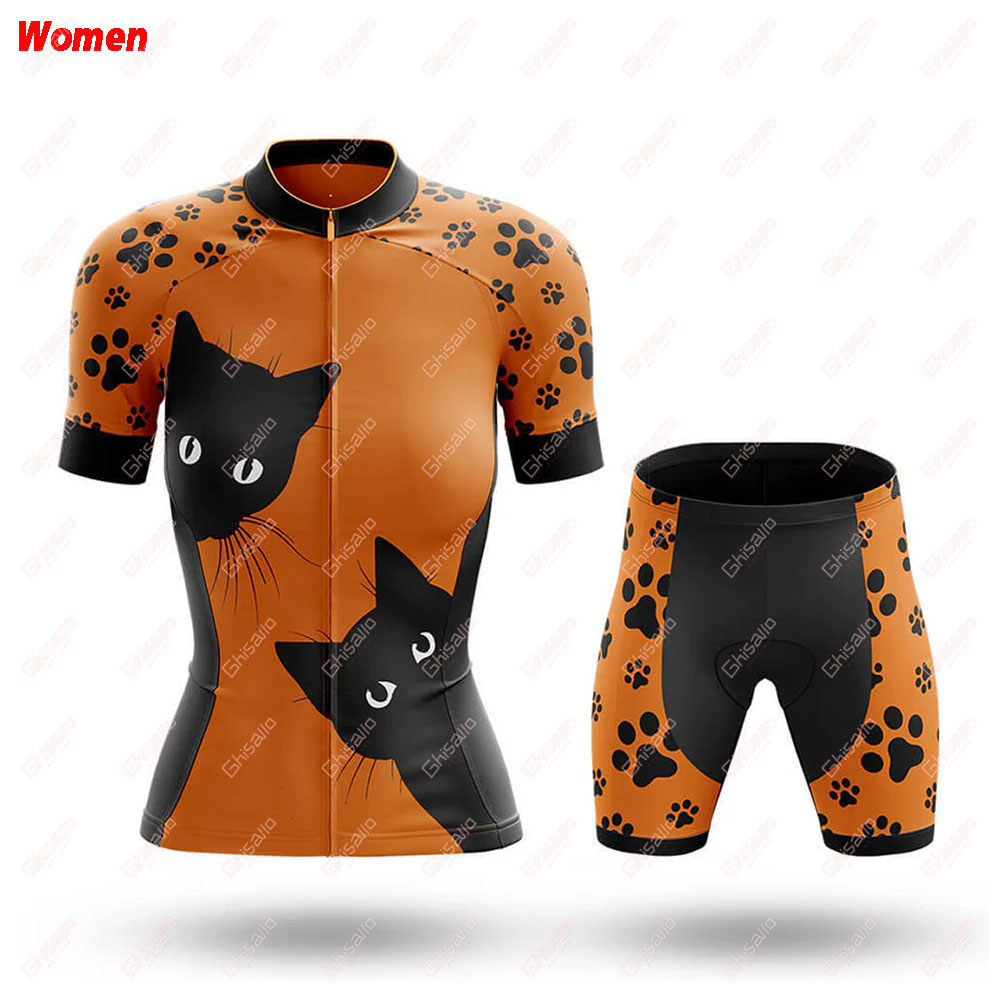Peek A Boo Cat Polyester Cycli - Mountain Biking Outfits Women ulasan dan harga