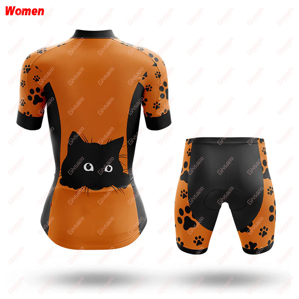 Peek A Boo Cat Polyester Cycli - Mountain Biking Outfits Women ulasan dan harga