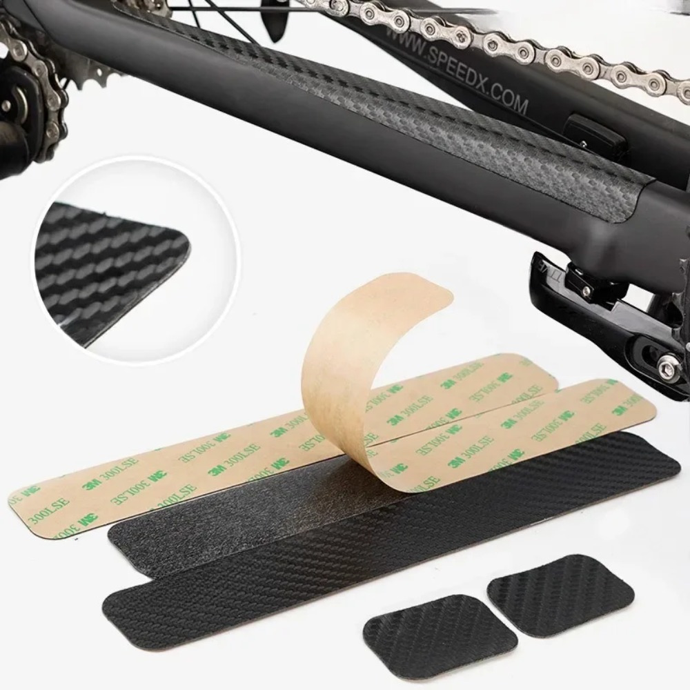 Black Carbon Fiber Bicycle Cha - Chainstay Protector Wrap ulasan dan harga